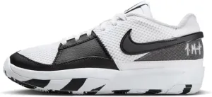 Nike Ja 1 Big Kids' Basketball Shoes (DX2294-102, White/Black-White) Size 5