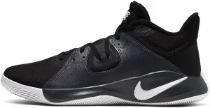 Nike Men Fly by Mid Basketball Shoe Black White Dark Smoke Grey Size 9.5