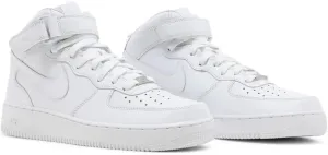 Nike Men's Air Force 1Mid Basketball Shoe, White Size 14