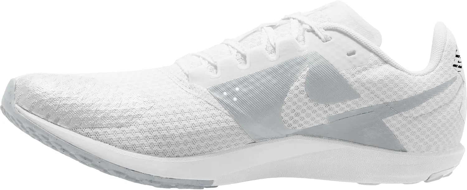 Nike Rival Waffle 6 Road and Cross-Country Racing Shoes (DX7998-100, White/Black-Pure Platinum)