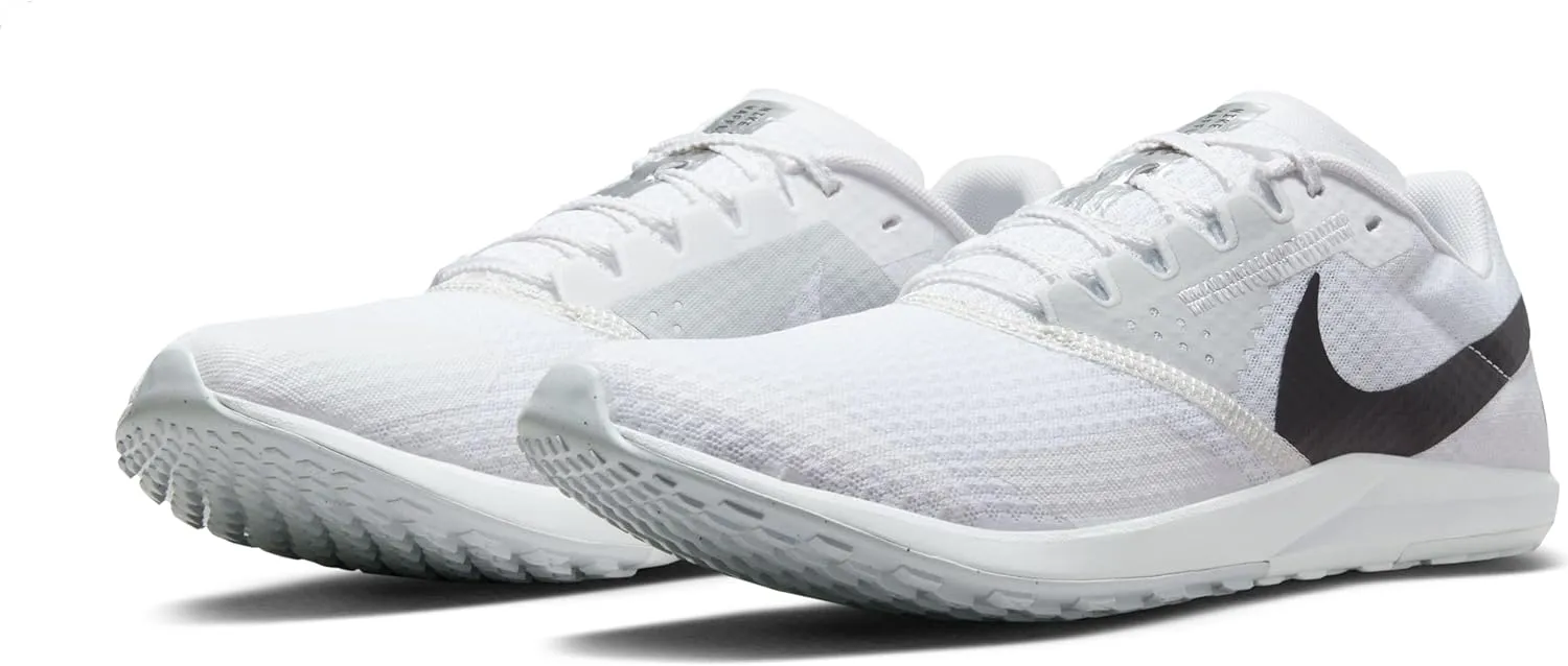 Nike Rival Waffle 6 Road and Cross-Country Racing Shoes (DX7998-100, White/Black-Pure Platinum)