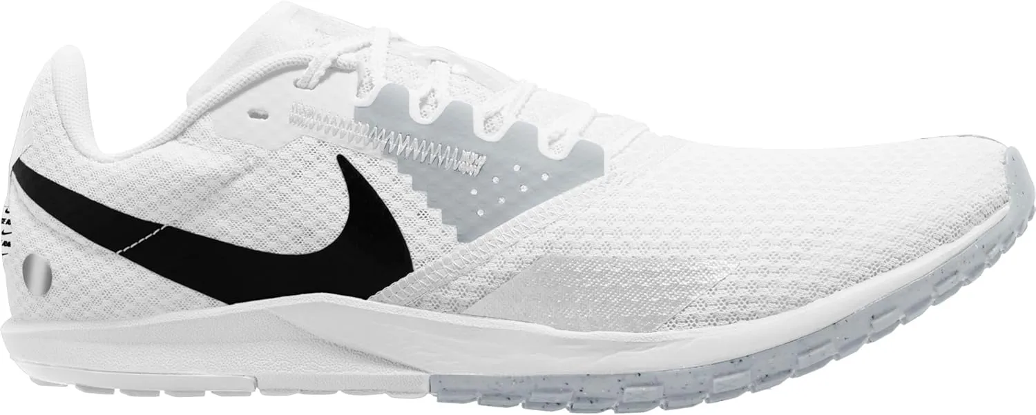 Nike Rival Waffle 6 Road and Cross-Country Racing Shoes (DX7998-100, White/Black-Pure Platinum)