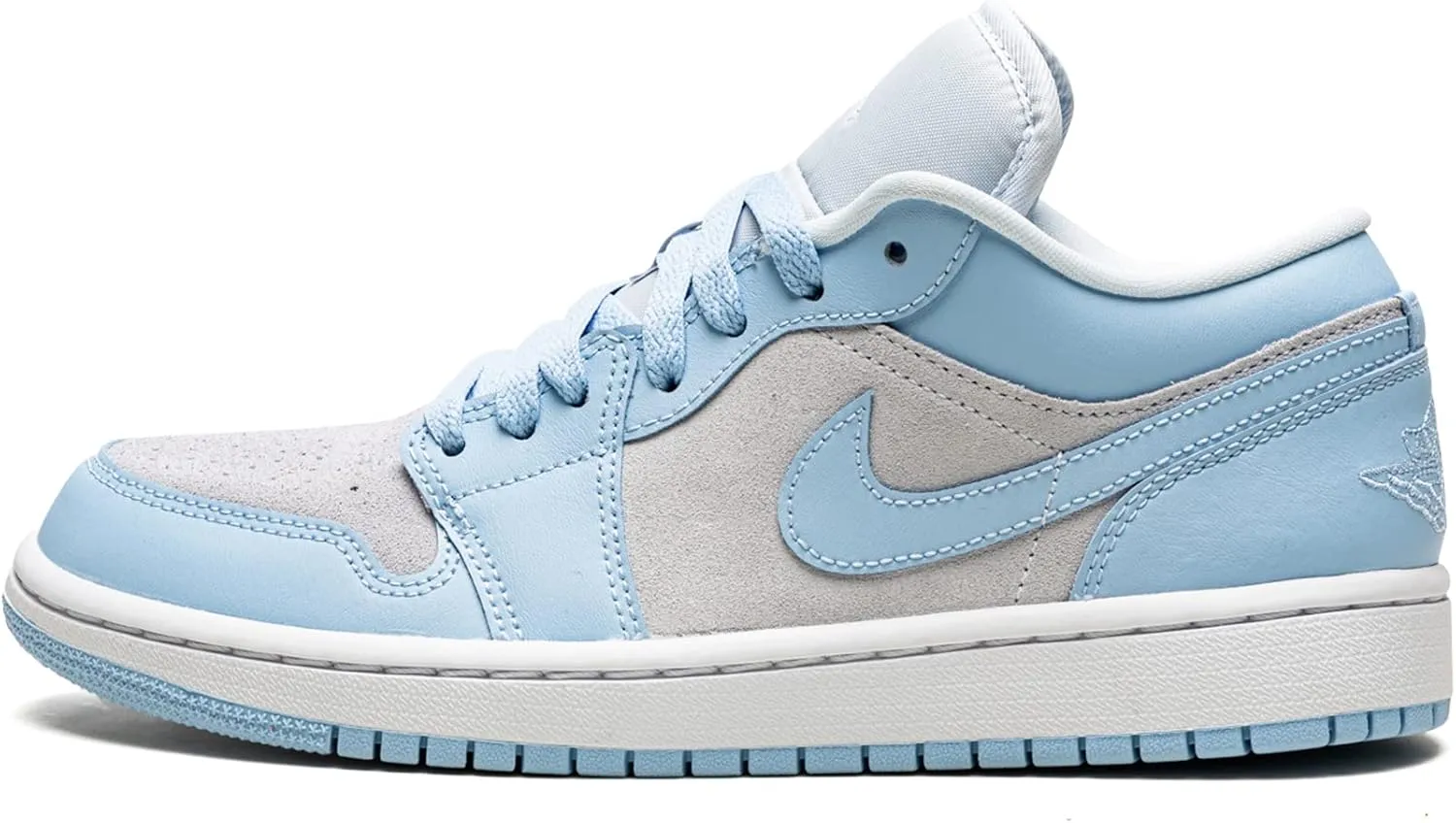 Nike Women's Air Jordan 1 Low UNC Basketball Shoe, Football Grey/White/Aluminum, 8.5