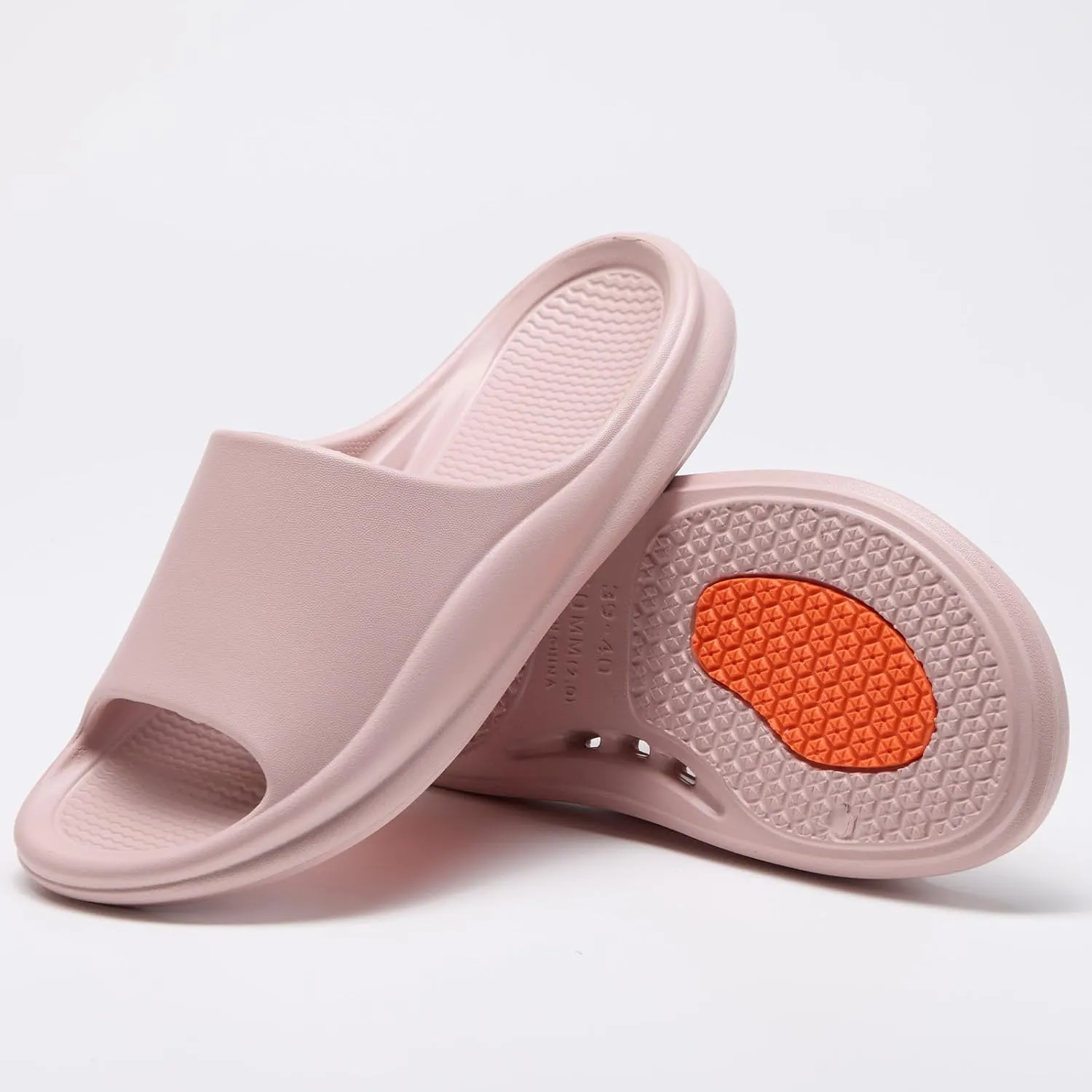 Non-Slip Shower Slippers for Men Women Cloud Slides Sandals Thick Sole House Beach Sliders Comfort Lightweight Pillow Shoes Easy to Clean Quick-Drying Pink Purple Brown Beige Khaki Grassgreen Lakegreen Black