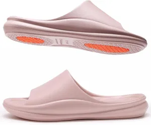 Non-Slip Shower Slippers for Men Women Cloud Slides Sandals Thick Sole House Beach Sliders Comfort Lightweight Pillow Shoes Easy to Clean Quick-Drying Pink Purple Brown Beige Khaki Grassgreen Lakegreen Black
