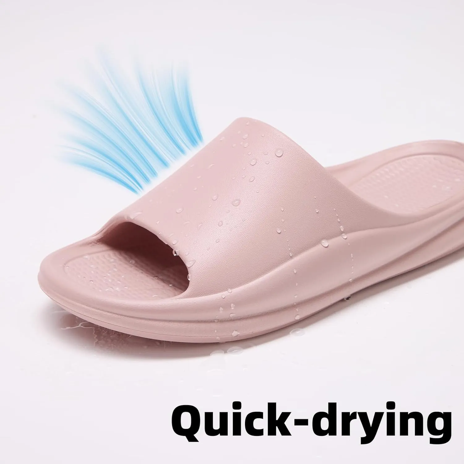 Non-Slip Shower Slippers for Men Women Cloud Slides Sandals Thick Sole House Beach Sliders Comfort Lightweight Pillow Shoes Easy to Clean Quick-Drying Pink Purple Brown Beige Khaki Grassgreen Lakegreen Black
