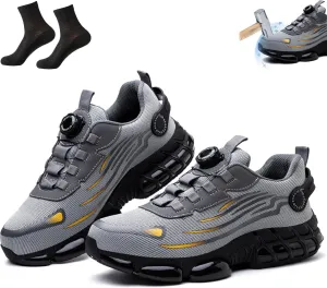 Noozier Safety Shoes, Noozier Safety Shoes Mens Steel Toe, Comfortable Steel Toe Shoe for Men, Puncture-Proof Steel Toes Safetys Shoe for Industrial Construction