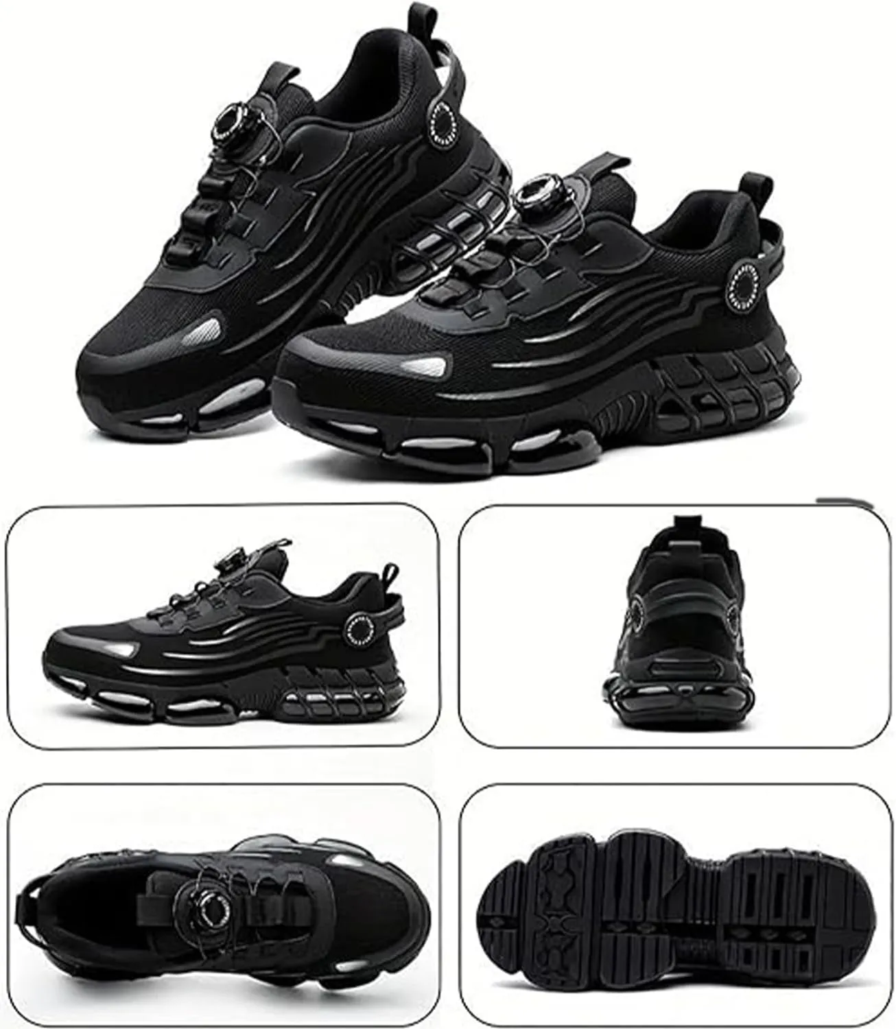 Noozier Safety Shoes, Noozier Safety Shoes Mens Steel Toe, Comfortable Steel Toe Shoe for Men, Puncture-Proof Steel Toes Safetys Shoe for Industrial Construction