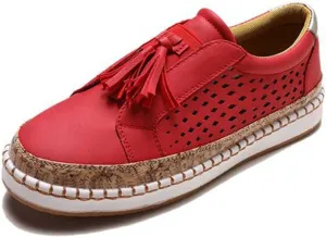 oiangi Women Sandals Platform Outdoor Mesh Hollow Closed Toe Beach Sandals Comfortable Casual Thick Bottom Tassel Buckle Sandals Loafers
