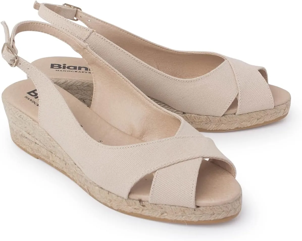 Oliva Espadrille Wedges: Sustainable, Vegan, Classic Style. Made in Spain