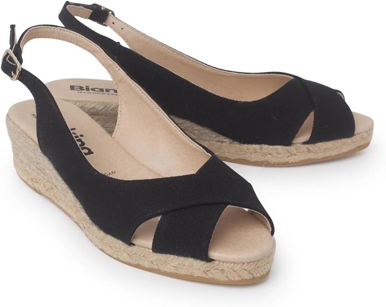 Oliva Espadrille Wedges: Sustainable, Vegan, Classic Style. Made in Spain