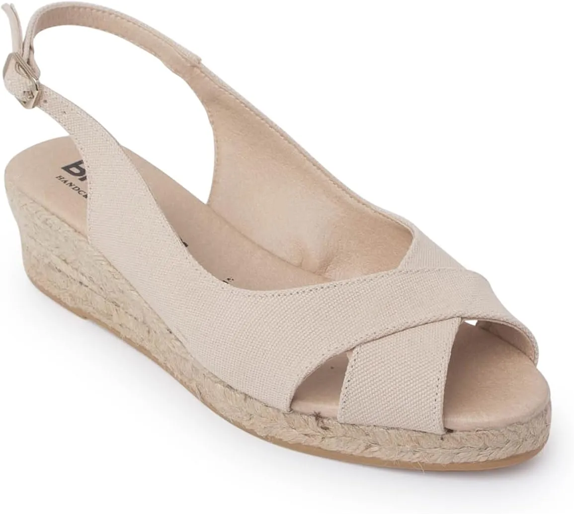 Oliva Espadrille Wedges: Sustainable, Vegan, Classic Style. Made in Spain