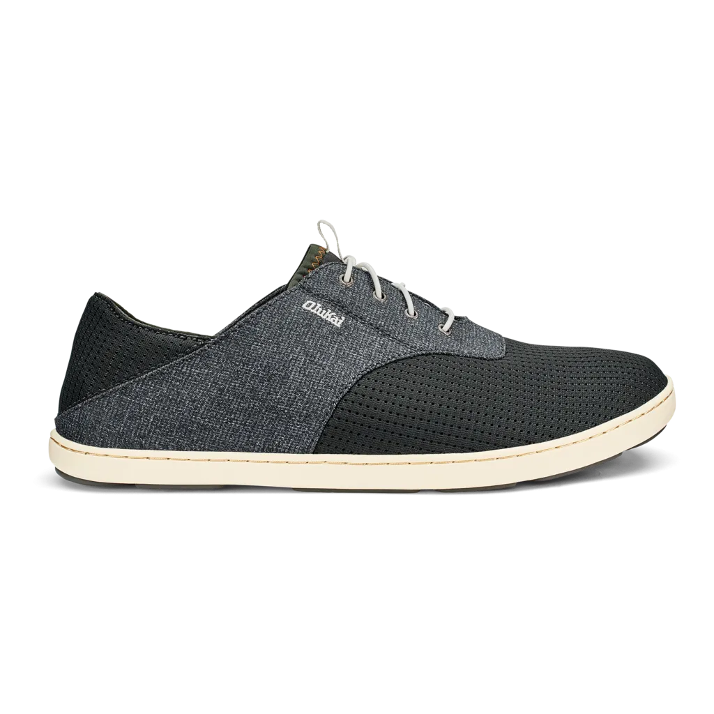 Olukai Mens Nohea Moku Sneaker in Dark Shadow