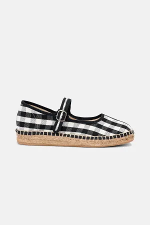 Peonia Black Check Shoes