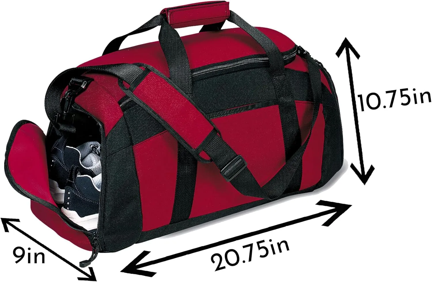 Personalized Sports Duffle Bag with Shoe Compartment (Basketball, Navy)