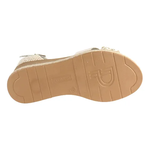 Pitillos Ladies Wedge Sandals - 5522 - Gold
