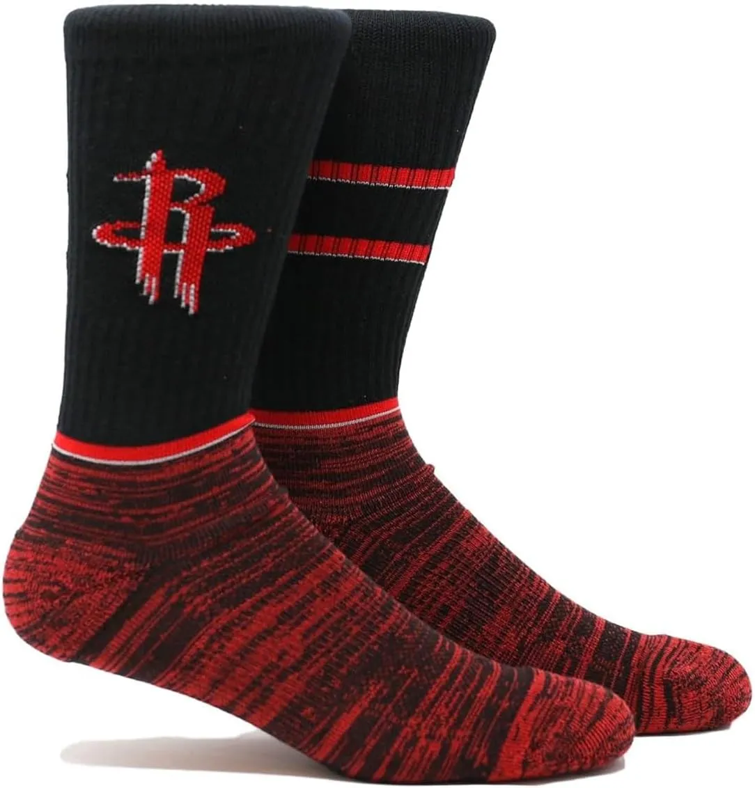 PKWY Houston Rockets Team Logo 3-Pack Crew Socks