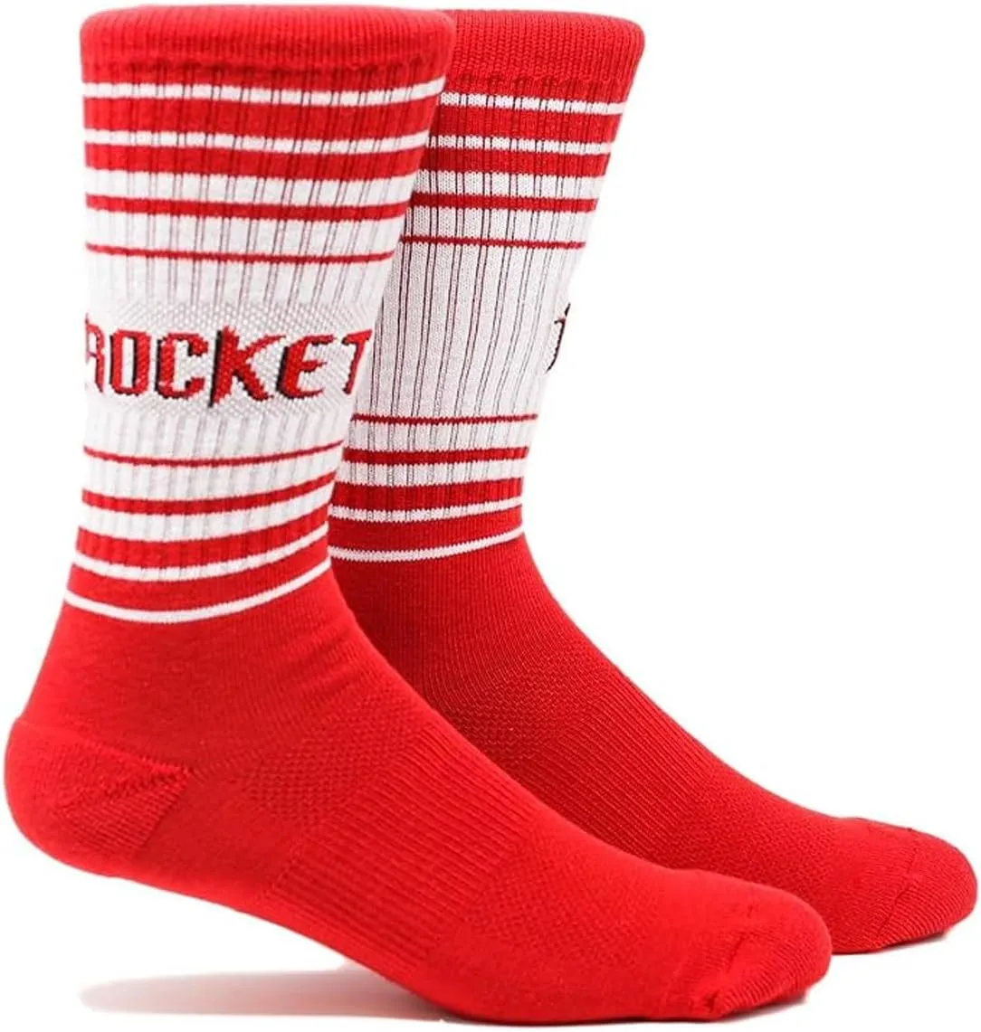 PKWY Houston Rockets Team Logo 3-Pack Crew Socks