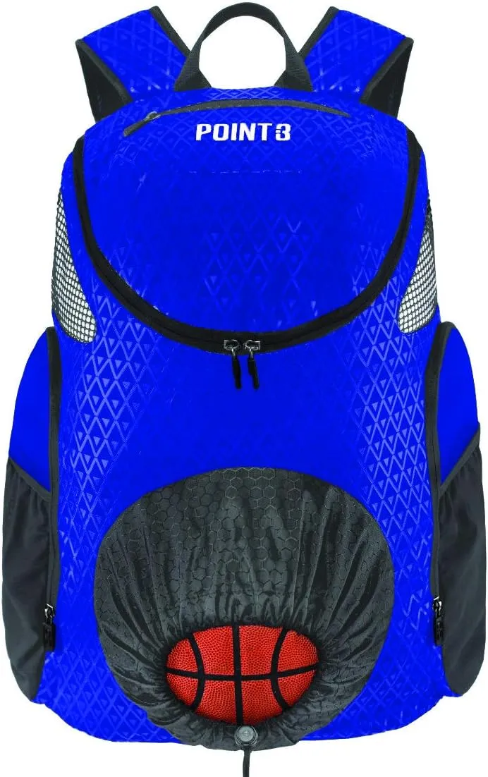 Point 3 Road Trip 2.0 Backpack Basketball Backpack with Drawstrong Closure | Ventilated Mesh Shoe Pocket Compartment