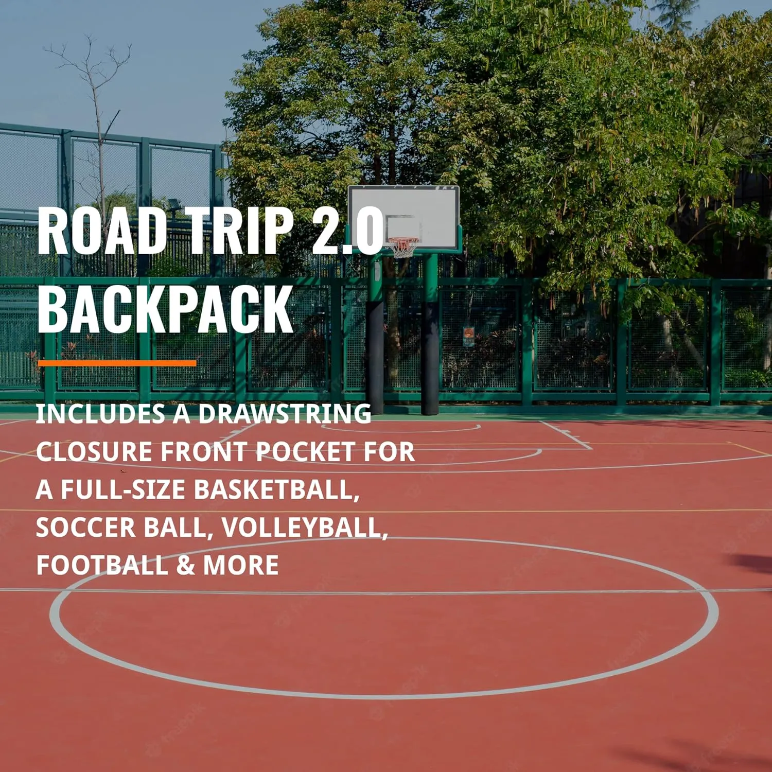 Point 3 Road Trip 2.0 Backpack Basketball Backpack with Drawstrong Closure | Ventilated Mesh Shoe Pocket Compartment
