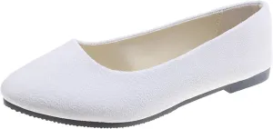 Pointed Toe Flats for Women Dressy Casual, Low Heel Dress Shoes Comfortable, Slip-on Business Work Loafer Shoes Ballet Flats