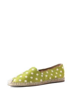 Polka Dot Espadrilles in Lime