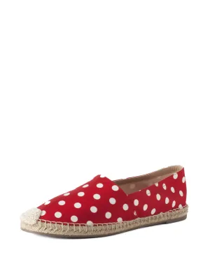 Polka Dot Espadrilles in Red