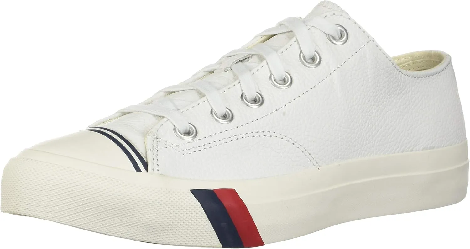 PRO-Keds Men's Royal Lo Lace Up Fashion Sneaker, White Leather, 10.5