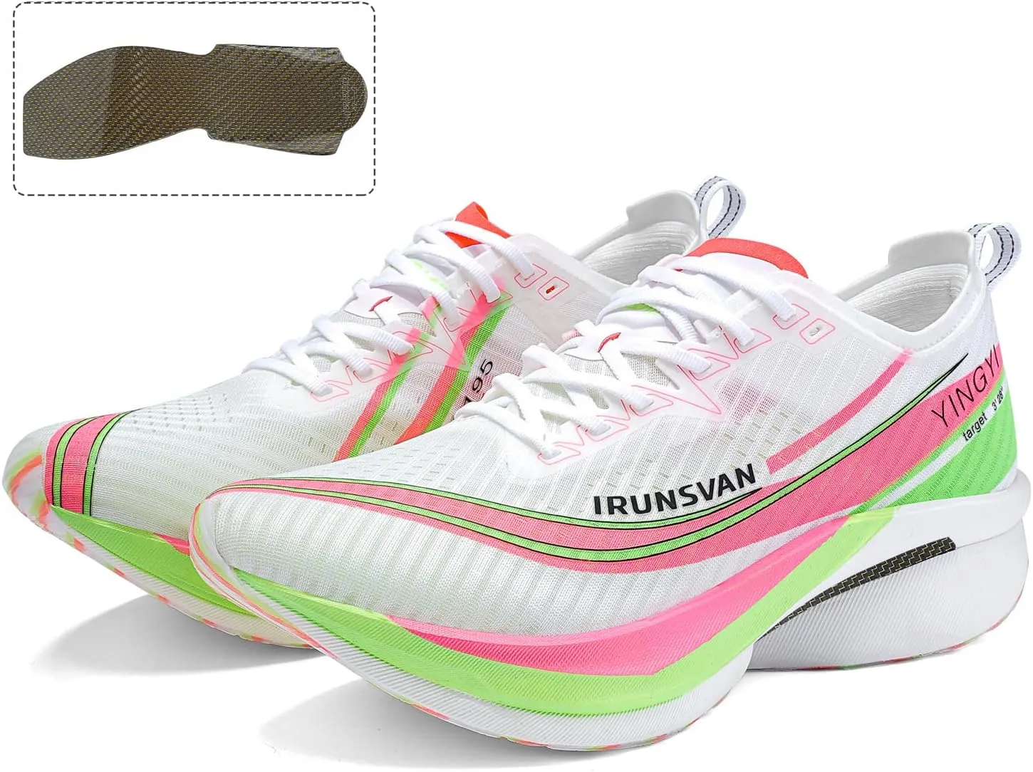Professional Marathon Carbon Fiber Running Shoes for Men Breathable Ultra Lightweight Shock Absorbent Sports Shoes