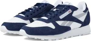 Reebok Classic Leather Vector Navy/White/Pure Grey Men's 8.5, Women's 10 Medium