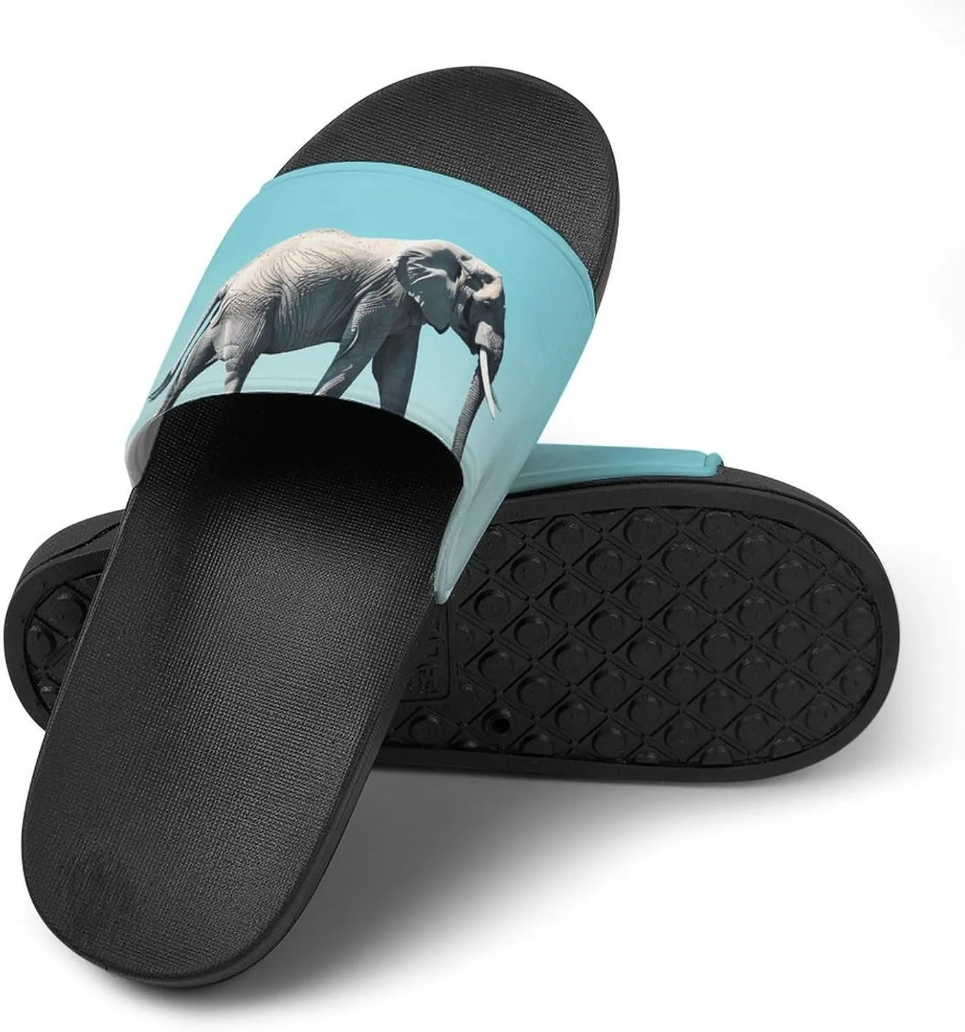 Road Elephant Crossing Novelty Slippers Slides Sandals Shower Home House Shoes Non-Slip Soft Sole Shoe For Men Women Bathroom