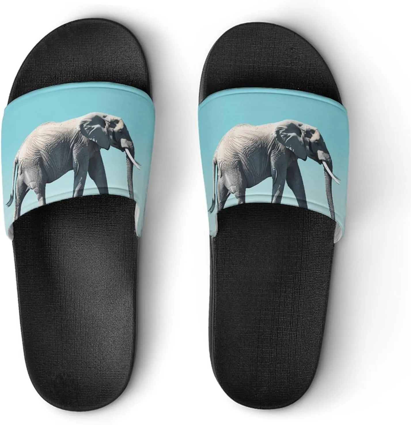 Road Elephant Crossing Novelty Slippers Slides Sandals Shower Home House Shoes Non-Slip Soft Sole Shoe For Men Women Bathroom