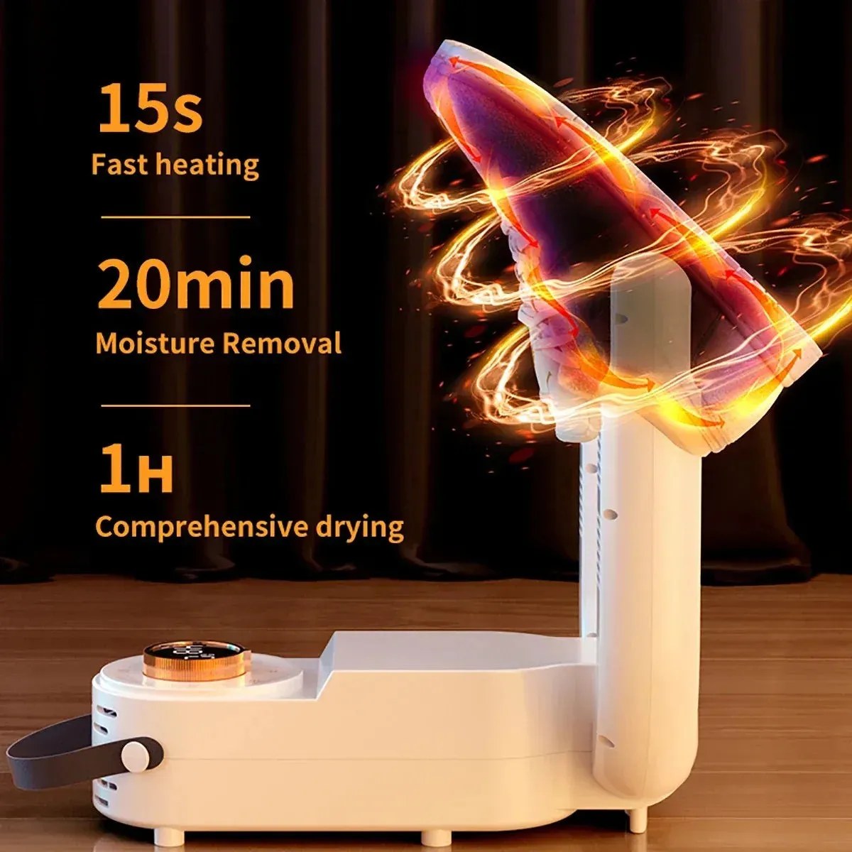Shoe Dryer Intelligent Timer Adjustable Dryer Quick Drying Deodorizing Sterilizing Shoe Dryer Household Shoe Warmer Heater