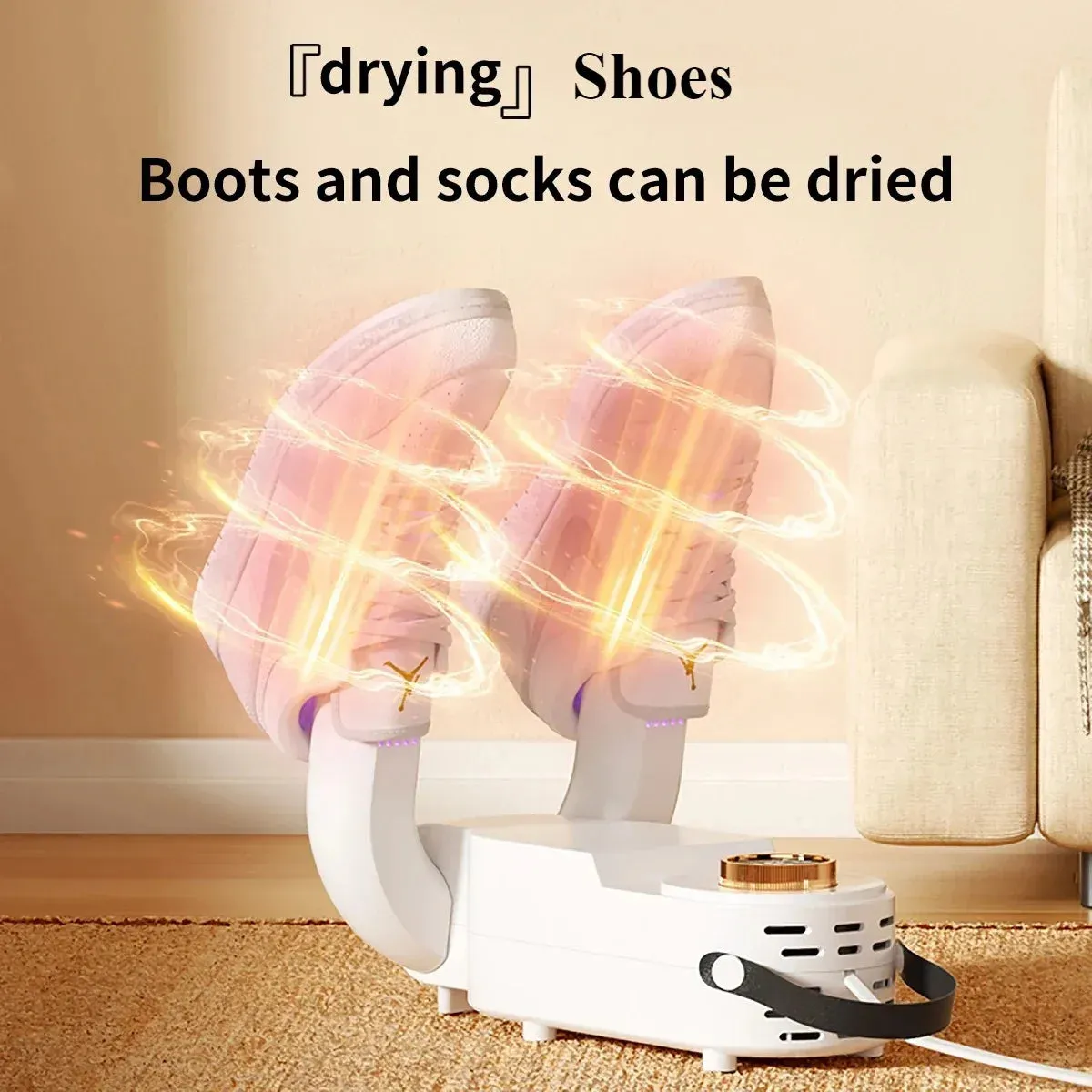 Shoe Dryer Intelligent Timer Adjustable Dryer Quick Drying Deodorizing Sterilizing Shoe Dryer Household Shoe Warmer Heater