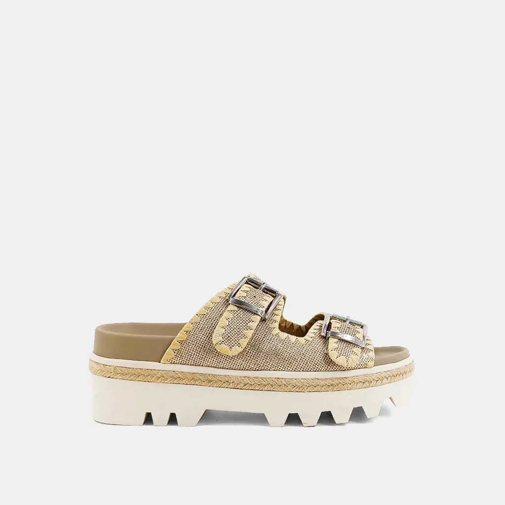 Shu Shop Laura Gold Woven Sandals