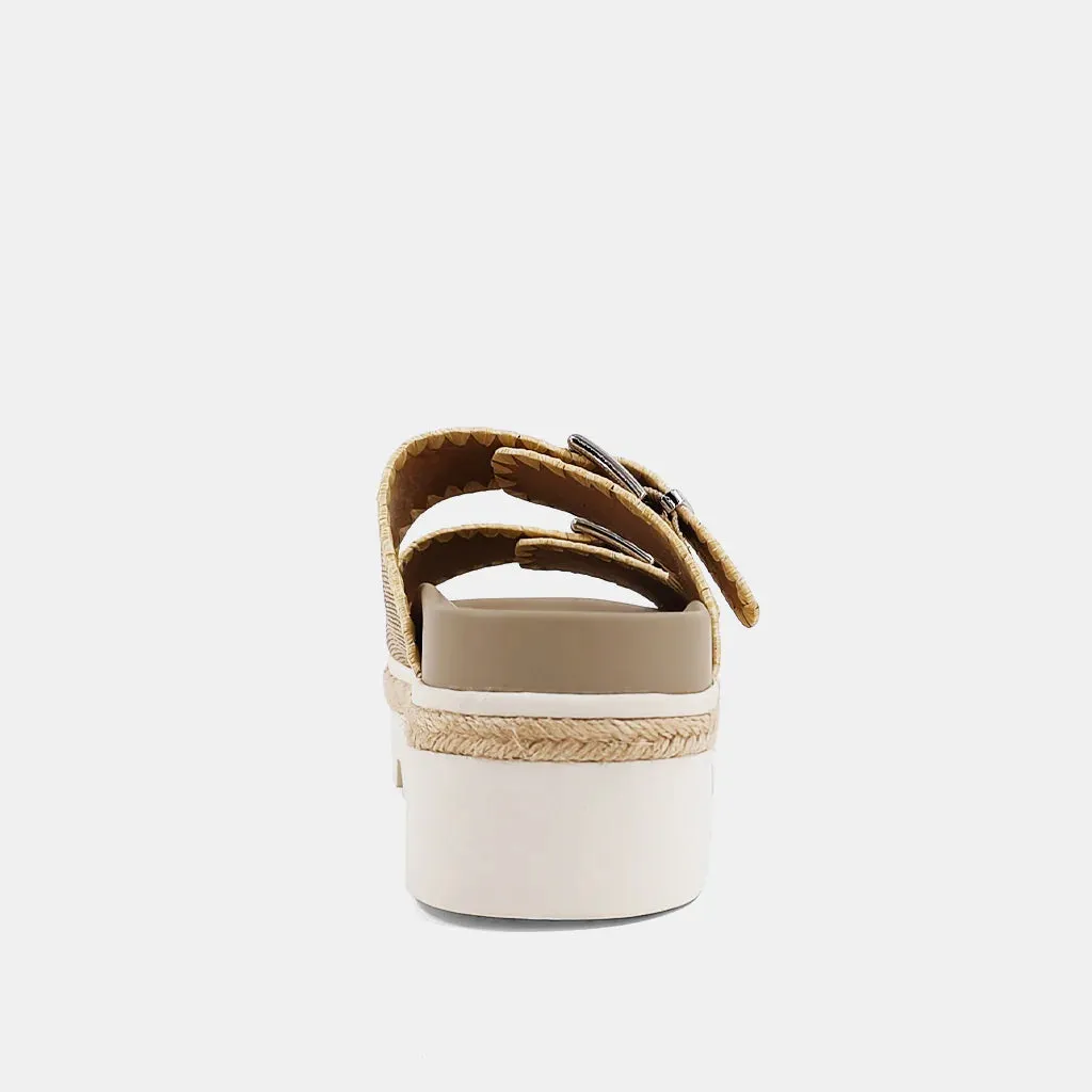 Shu Shop Laura Gold Woven Sandals