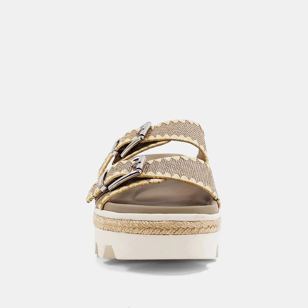 Shu Shop Laura Gold Woven Sandals