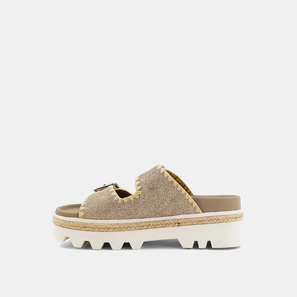 Shu Shop Laura Gold Woven Sandals