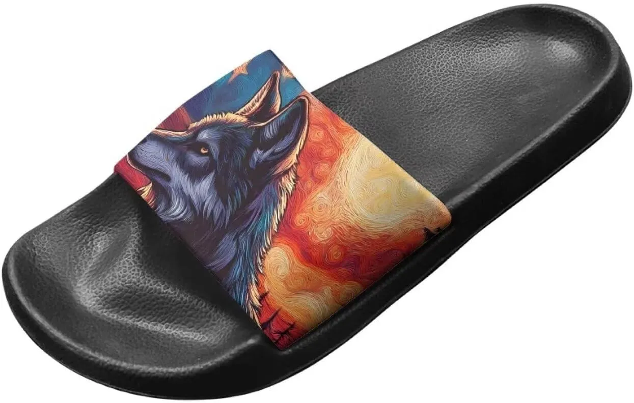 Slip On Shower Shoes Comfort Couple Slippers Classic Quick Drying Pool Beach Walking Sandals for Dating Size 5-12.5 Black Sole
