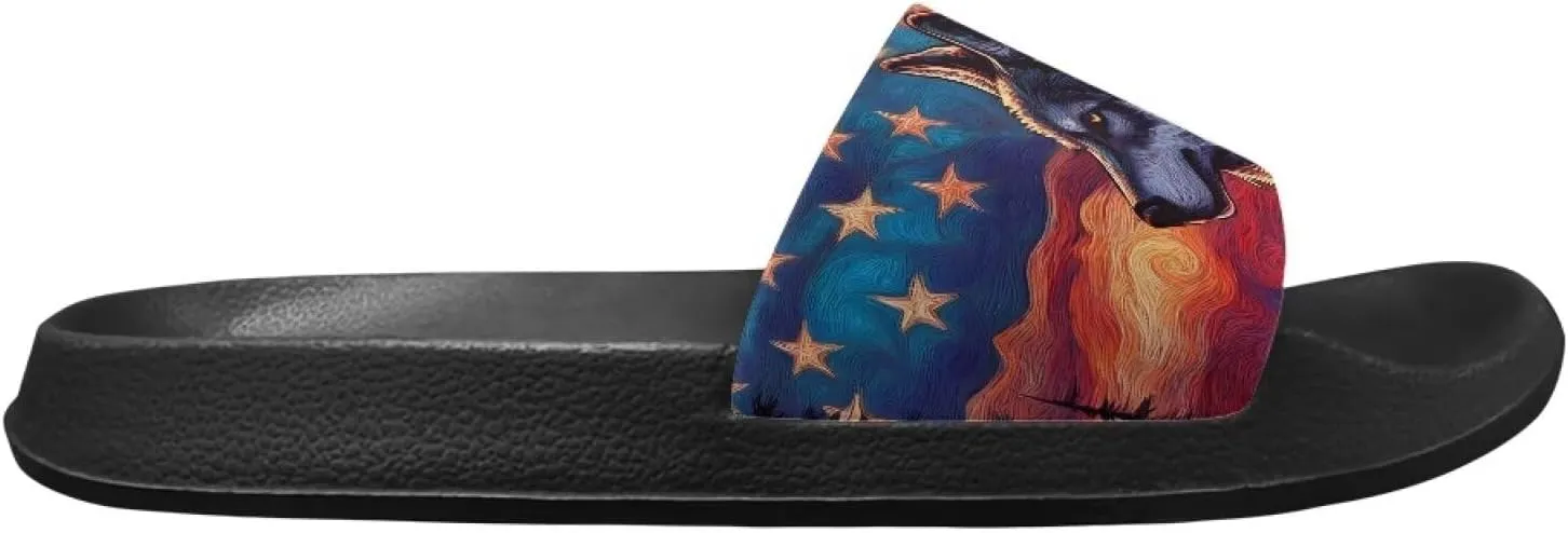 Slip On Shower Shoes Comfort Couple Slippers Classic Quick Drying Pool Beach Walking Sandals for Dating Size 5-12.5 Black Sole