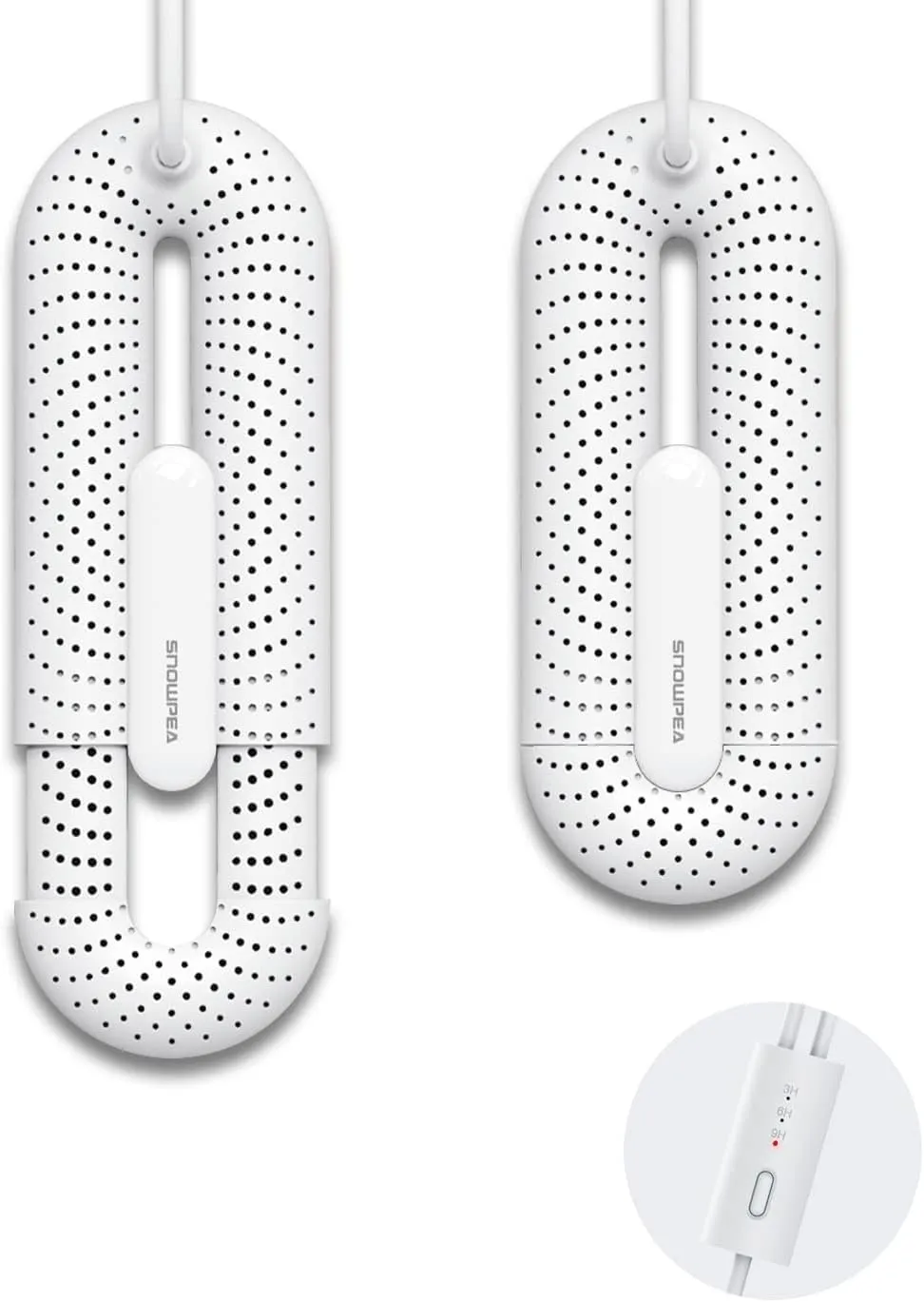 Snowpea Electric Shoe Dryer, Ski Boots Dryer, Shoe & Boot Warmer for Sweaty Sneakers Trainer Shoes with 3/6/9 Hours Timer