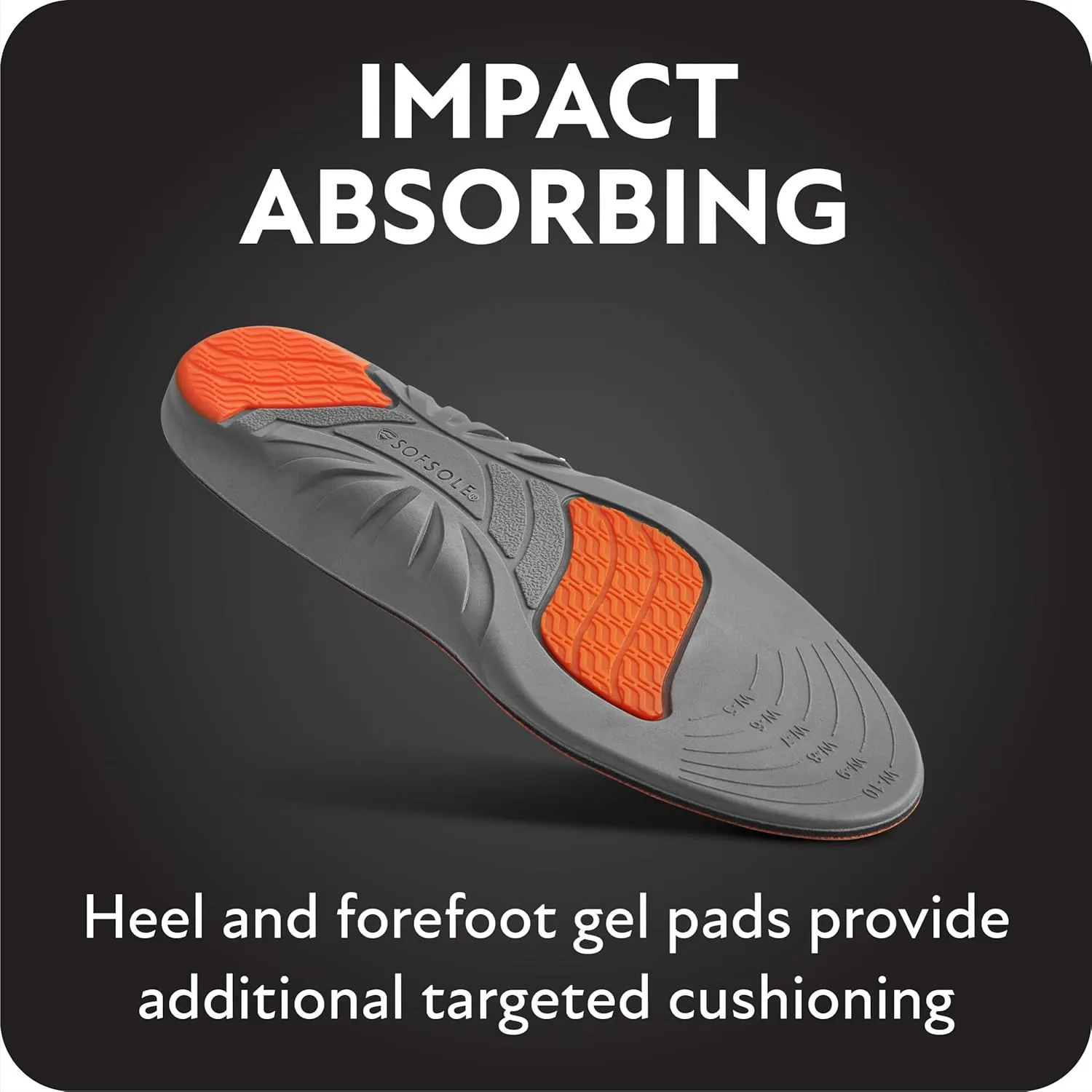 Sof Sole Insoles Women's Athlete Performance Full-Length & Trim-to-Fit Gel Shoe Insert