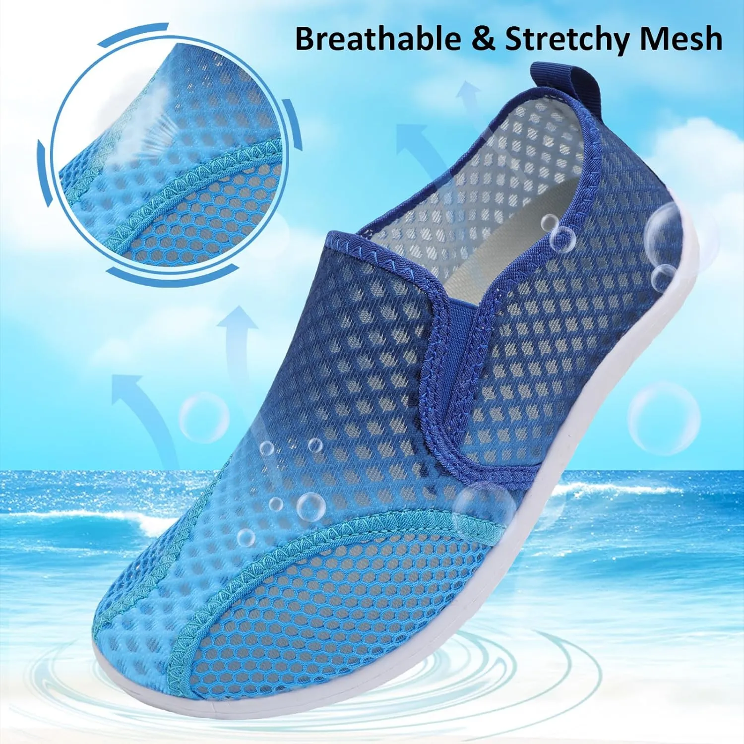 Spesoul Water Shoes for Women Men Quick-Dry Swim Shoes Barefoot Aqua Socks Breathable Beach Sandals for Pool Surf Travel Camping Yoga Outdoor Sports
