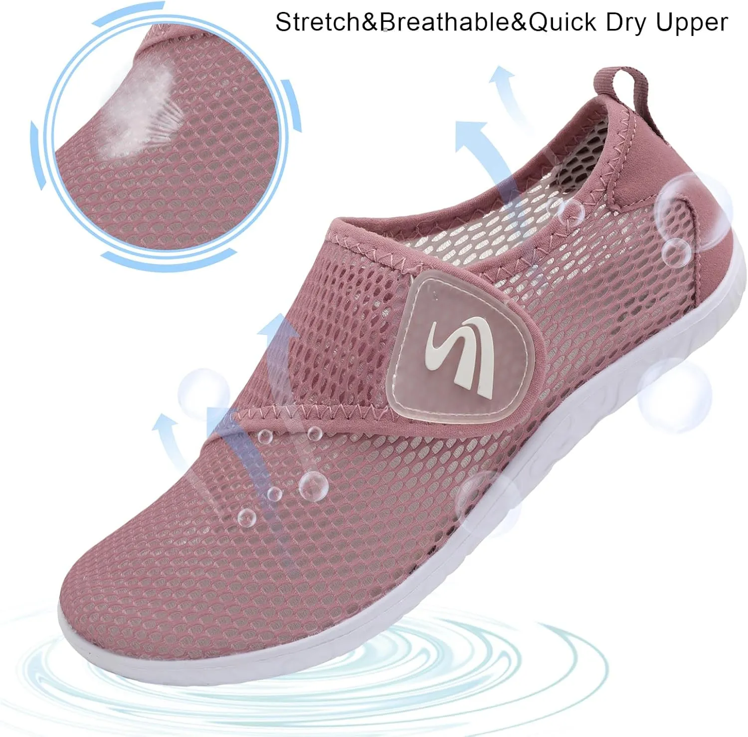 Spesoul Womens and Mens Water Shoes Breathable Quick Dry Soft Barefoot Aqua Socks for Hiking Swim Beach Surf Yoga Sport