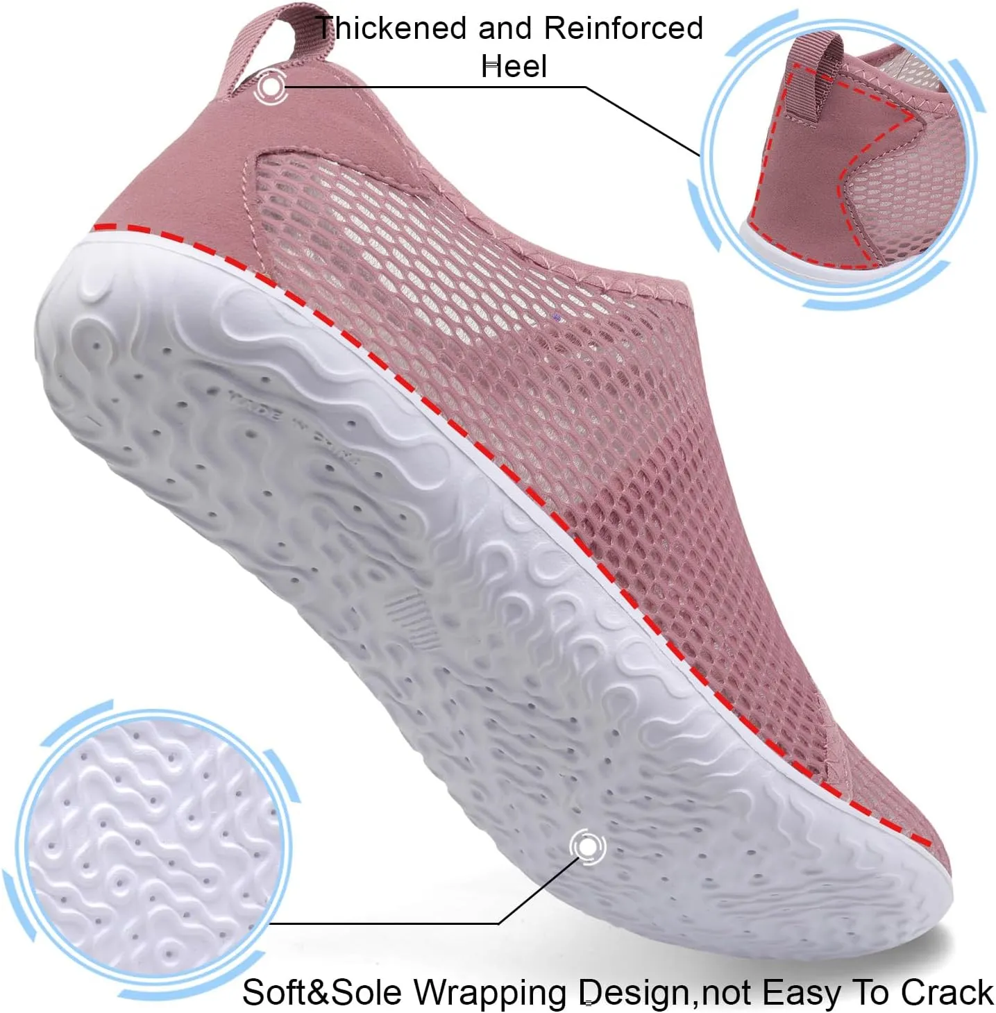 Spesoul Womens and Mens Water Shoes Breathable Quick Dry Soft Barefoot Aqua Socks for Hiking Swim Beach Surf Yoga Sport