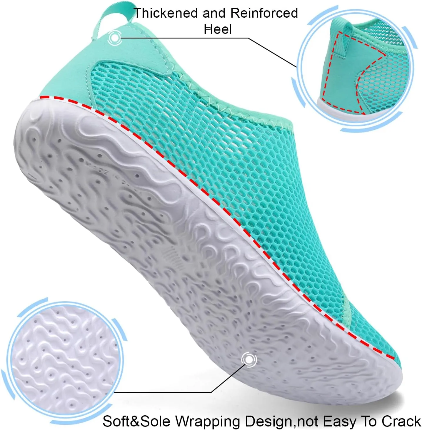 Spesoul Womens and Mens Water Shoes Breathable Quick Dry Soft Barefoot Aqua Socks for Hiking Swim Beach Surf Yoga Sport