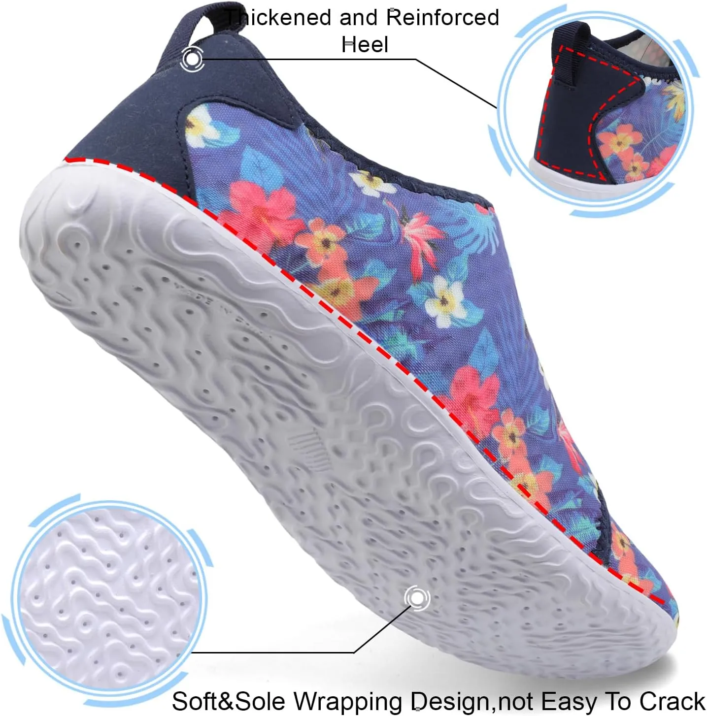 Spesoul Womens and Mens Water Shoes Breathable Quick Dry Soft Barefoot Aqua Socks for Hiking Swim Beach Surf Yoga Sport