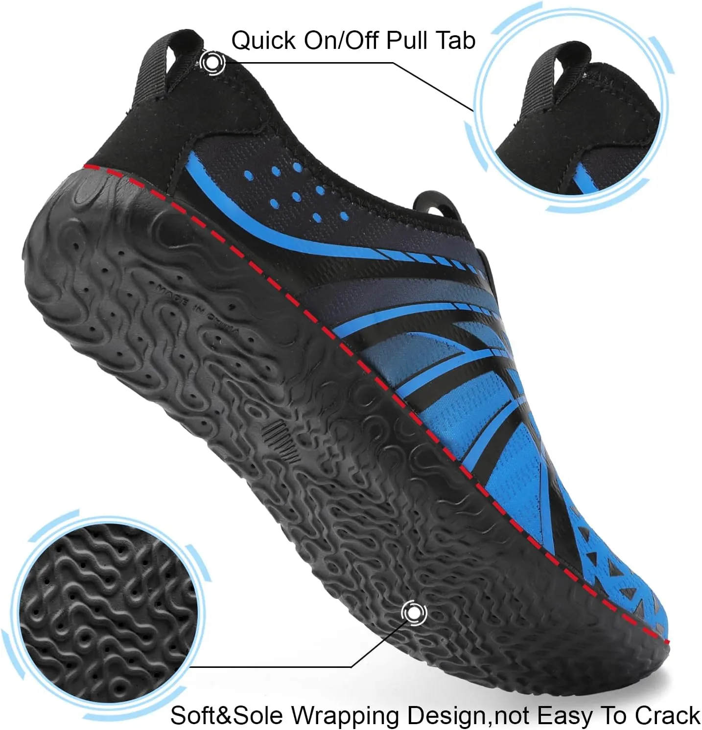 Spesoul Womens and Mens Water Shoes Breathable Quick Dry Soft Barefoot Aqua Socks for Hiking Swim Beach Surf Yoga Sport