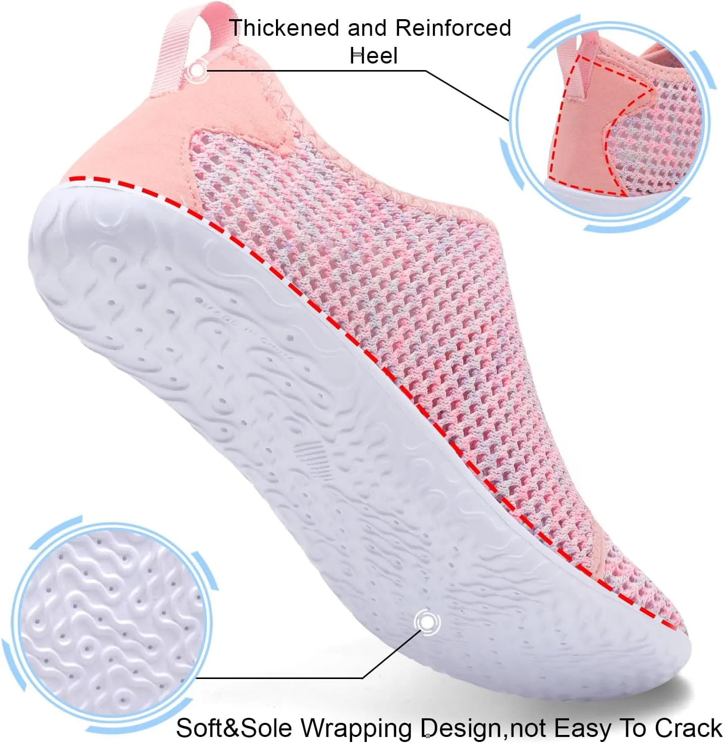 Spesoul Womens and Mens Water Shoes Breathable Quick Dry Soft Barefoot Aqua Socks for Hiking Swim Beach Surf Yoga Sport