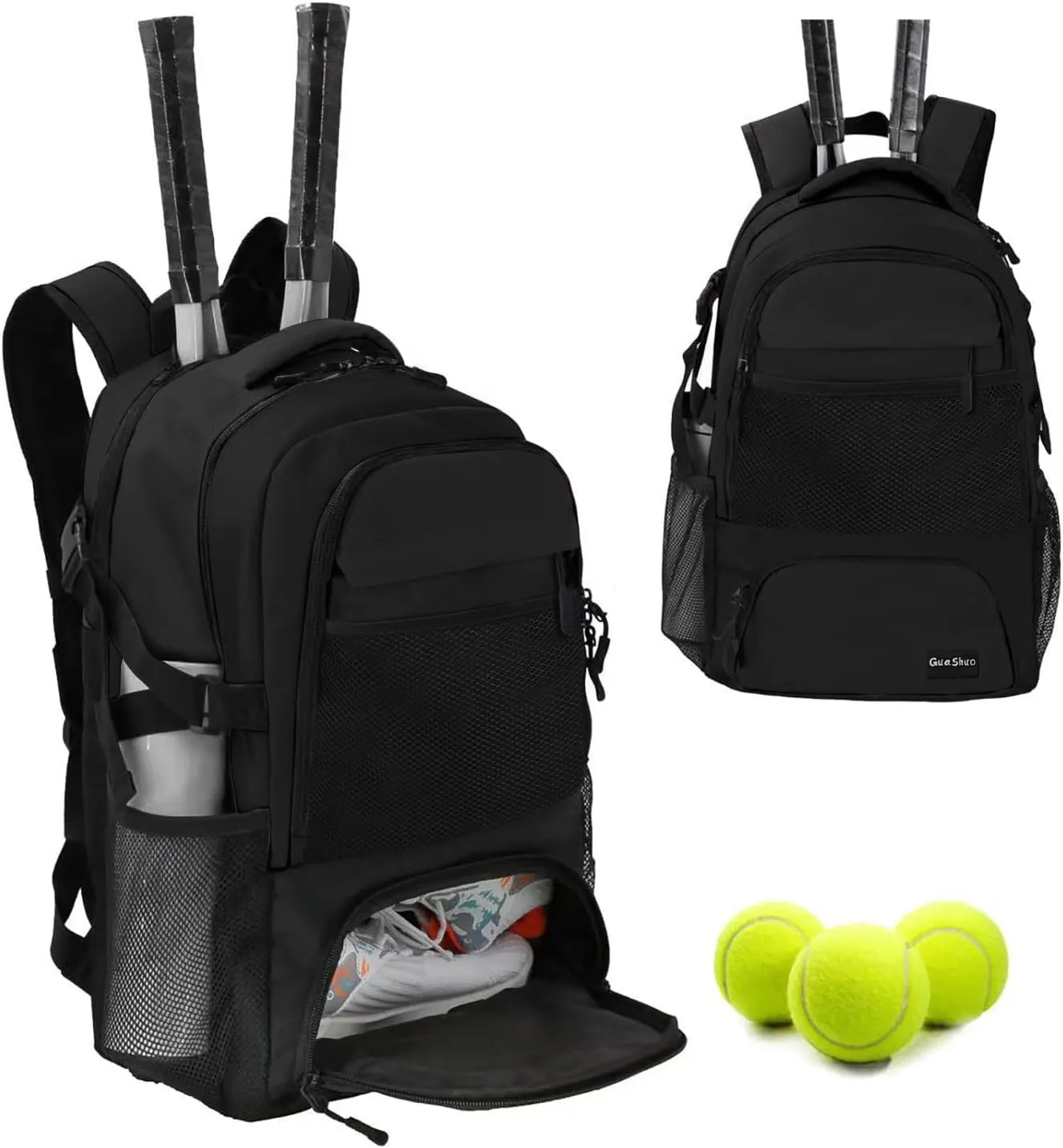 Sport Backpack - Multifunctional Sports Bag for Tennis, Badminton, Basketball etc, With shoe compartment